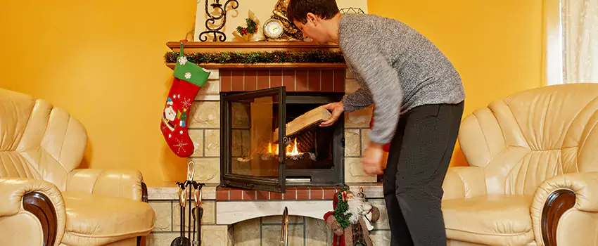 Rusted Metal Fireplace Restoration in Truckee, California